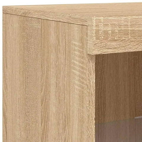 vidaXL Sideboards with LED Lights 3 Pcs Sonoma Oak Engineered Wood