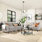 Grace 3+2 Seater Sofa, Dove Grey Classic Plush Fabric