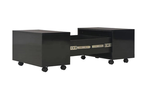 vidaXL Coffee Table High Gloss Black 60x60x35 cm Chipboard