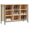 vidaXL Shoe Cabinet Smoked Oak 100x35x50 cm Engineered Wood