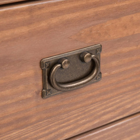 Cabinet Bits - Tirolo 2 Drawer Bedside Table - Light Brown