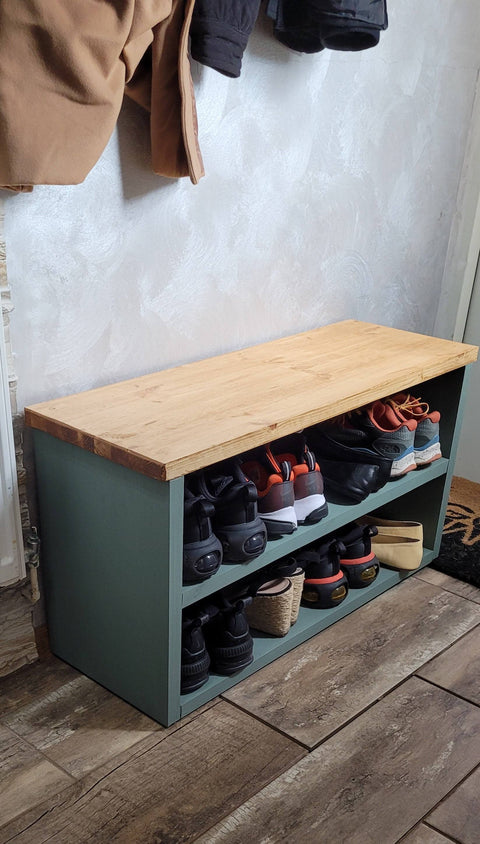 Solid Wooden Shoe Rack and matching coat rack-sold separately or as set ...