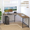 HOMCOM Corner L-Shape Computer Desk PC Workstation Writing Gaming