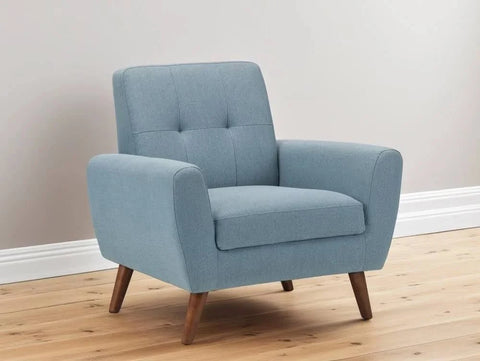 Monza Compact Retro Chair - Blue - Julian Bowen