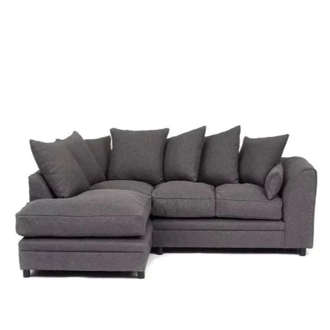 Dorota II Fabric Armchair - Dark Grey Dark Grey / Right Arm / No Extras