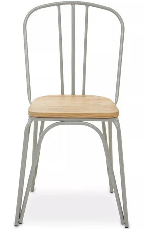 District Grey Finish Metal Frame Dining Chair