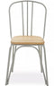 District Grey Finish Metal Frame Dining Chair