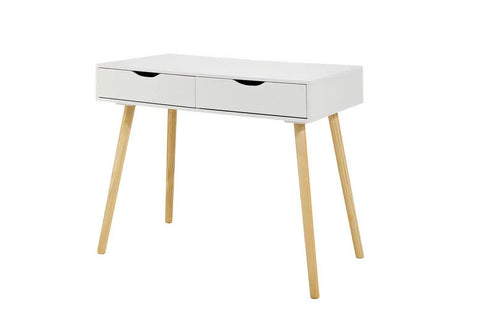 Gr8 Home Wooden White Computer Desk with Drawers - Ivory