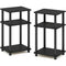 Furinno Just 3-Tier Turn-N-Tube End Table, Side Table, Nightstand, Americano ...