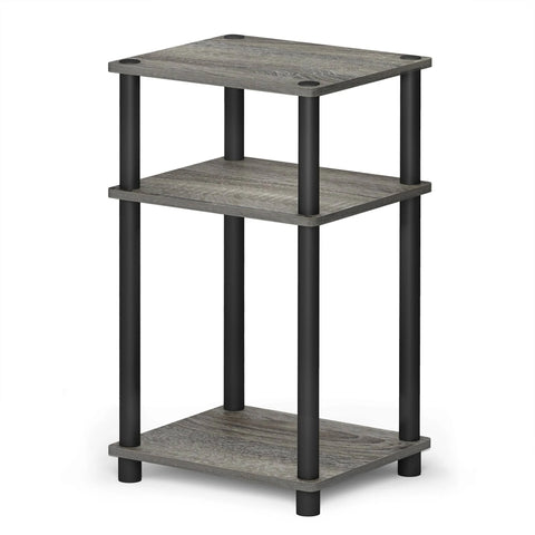 Furinno Just 3-Tier Turn-N-Tube End Table, Side Table, Nightstand, Americano ...
