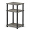 Furinno Just 3-Tier Turn-N-Tube End Table, Side Table, Nightstand, Americano ...