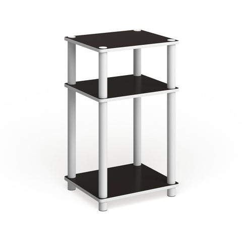 Furinno Just 3-Tier Turn-N-Tube End Table, Side Table, Nightstand, Americano ...