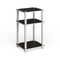 Furinno Just 3-Tier Turn-N-Tube End Table, Side Table, Nightstand, Americano ...