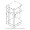 Furinno Just 3-Tier Turn-N-Tube End Table, Side Table, Nightstand, Americano ...