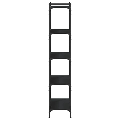 vidaXL Bookcase 5-Tier Black 80x30x154 cm Engineered Wood