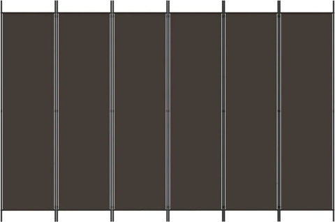vidaXL 6-Panel Room Divider White 300x200 cm Fabric