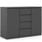 Furniture To Go Naia Sideboard 4 Drawers 2 Doors in Black Matt