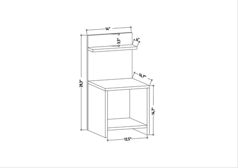 Ullman Bedside Table - Wenge - Decorotika