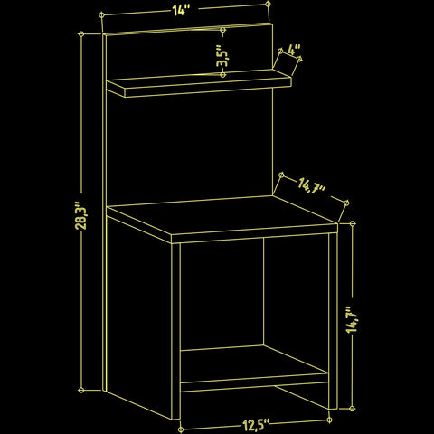 Ullman Bedside Table - Wenge - Decorotika