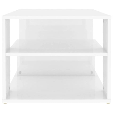 vidaXL Coffee Table High Gloss White 100x50x40 cm Chipboard
