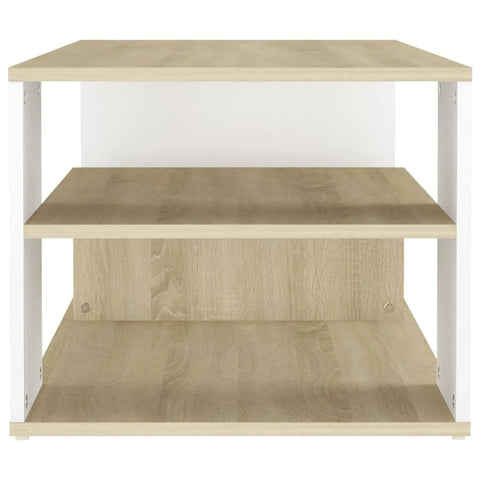 vidaXL Coffee Table High Gloss White 100x50x40 cm Chipboard