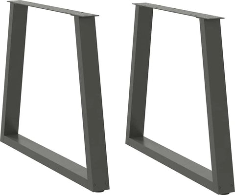 vidaXL Dining Table Legs V-Shape 2 Pcs White 70x(72-73.3) cm Steel