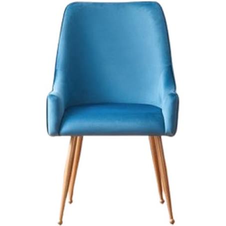Soho Lux Velvet Dining Chair Single - Blue - Life Interiors