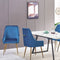 Soho Lux Velvet Dining Chair Single - Blue - Life Interiors