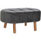 DKD Home Decor Grey Natural Dark Grey Wood Bench - 80 x 46 x 38 cm