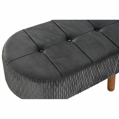 DKD Home Decor Grey Natural Dark Grey Wood Bench - 80 x 46 x 38 cm