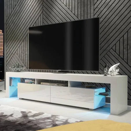 Creative Furniture - TV Unit 200cm Sideboard Cabinet Cupboard TV Stand - White