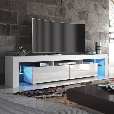 Creative Furniture - TV Unit 200cm Sideboard Cabinet Cupboard TV Stand - White