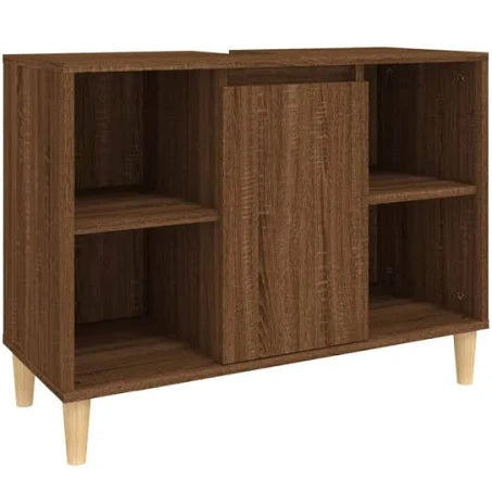 vidaXL Sink Cabinet Brown Oak 80x33x60 cm Engineered Wood