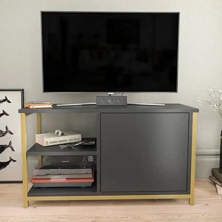 Muskegon TV Unit - Gold / Anthracite - Decorotika