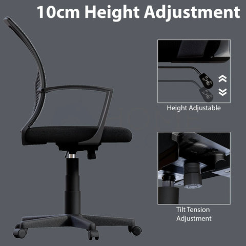 Home Discount Airdrie Office Mesh Chair - Black