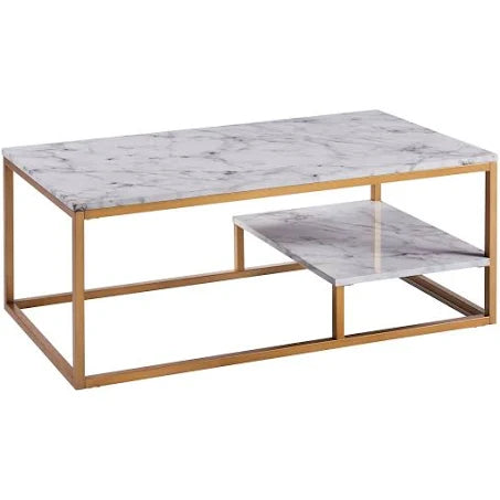 Teamson Home Marmo Rectangular Coffee, End Table with Storage, Home Furniture in ...