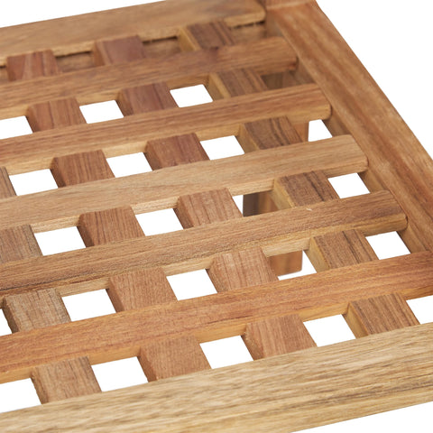 Relaxdays Walnut Side Table with Drawer