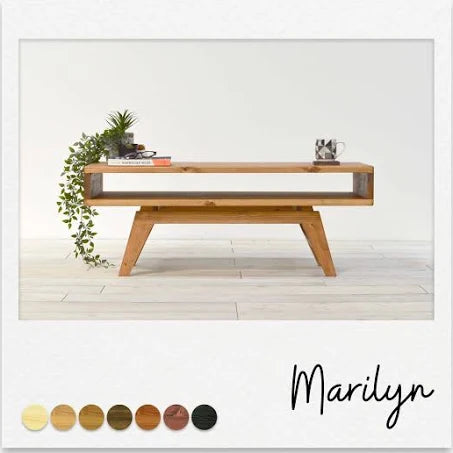 Mid Century Modern Coffee Table - Marilyn Medium Oak / 120cm x 60cm x 41cm
