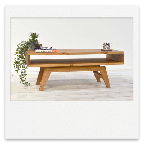 Mid Century Modern Coffee Table - Marilyn Medium Oak / 120cm x 60cm x 41cm
