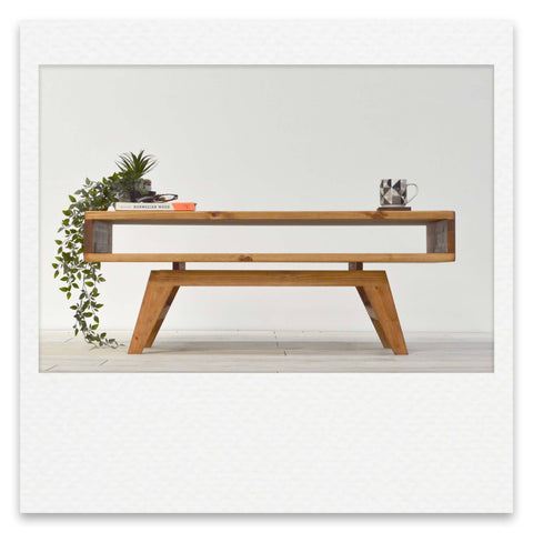 Mid Century Modern Coffee Table - Marilyn Medium Oak / 120cm x 60cm x 41cm