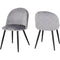 Seconique Marlow Set of 4 Grey Velvet Dining Chair