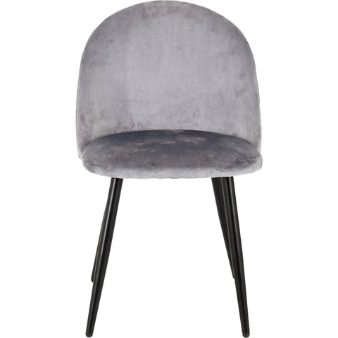 Seconique Marlow Set of 4 Grey Velvet Dining Chair