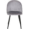 Seconique Marlow Set of 4 Grey Velvet Dining Chair