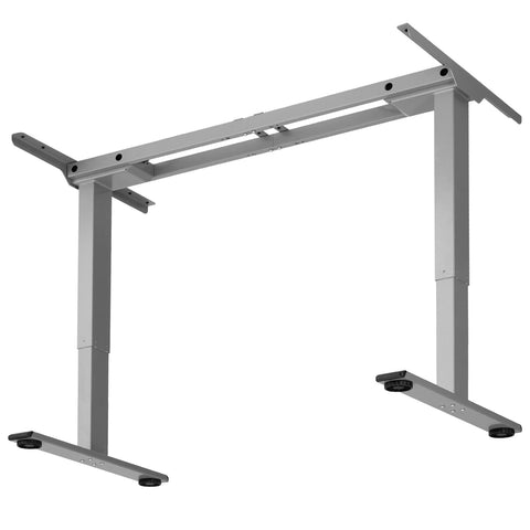 Tectake Melville Height-Adjustable Metal Table Frame Desk - Grey