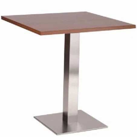 Dalio Stainless Steel Dining Table | 600mm round | White | Poseur height