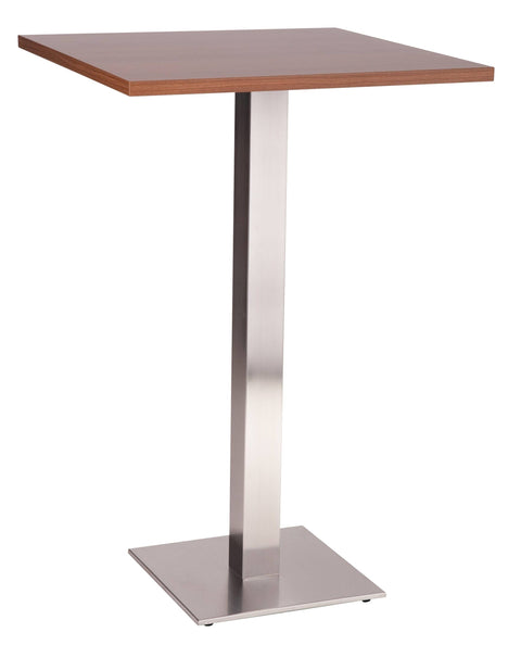 Dalio Stainless Steel Dining Table | 600mm round | White | Poseur height