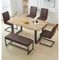 Cullompton Large 160cm Dining Table with 110cm Bench and 4 Brown Chairs