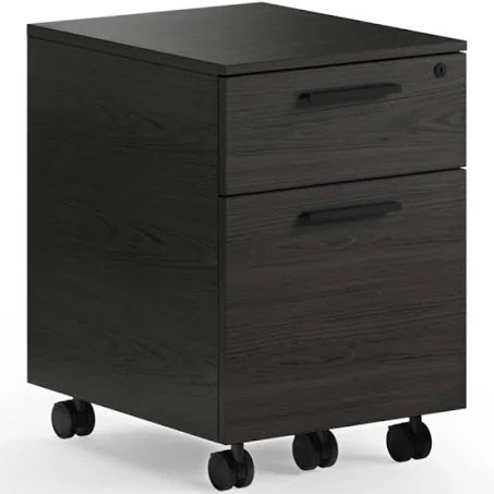 BDI Linea 6227 Mobile File Pedestal, Charcoal Stained Ash