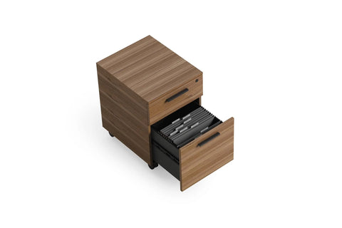 BDI Linea 6227 Mobile File Pedestal, Charcoal Stained Ash