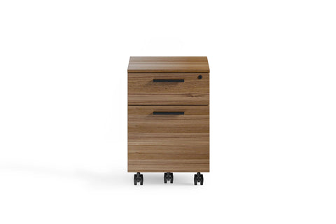 BDI Linea 6227 Mobile File Pedestal, Charcoal Stained Ash